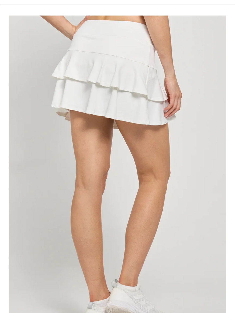 Lija white tennis skirt with built in shorts size small